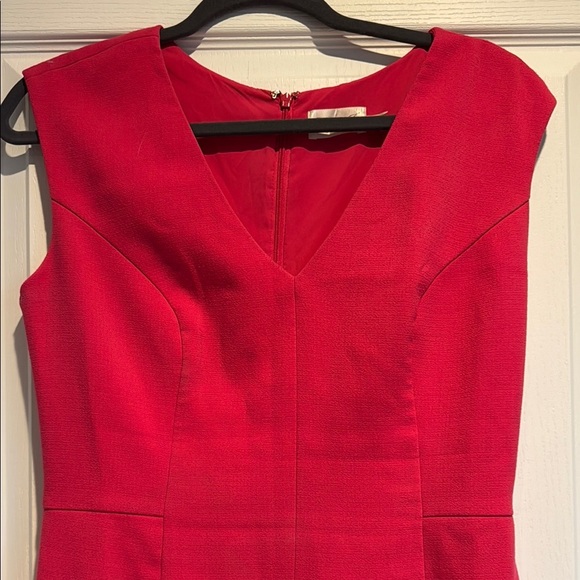 Eliza J Pink Sleeveless V-Neck Sheath Midi Dress - Picture 3 of 5